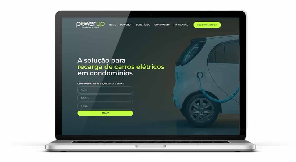 Criação de sites Recarga de carros elétricos