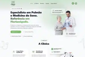 Página inicial do novo site da AR Clínica. Projeto de criação de sites para clínicas focado em design humanizado, conversão e SEO.