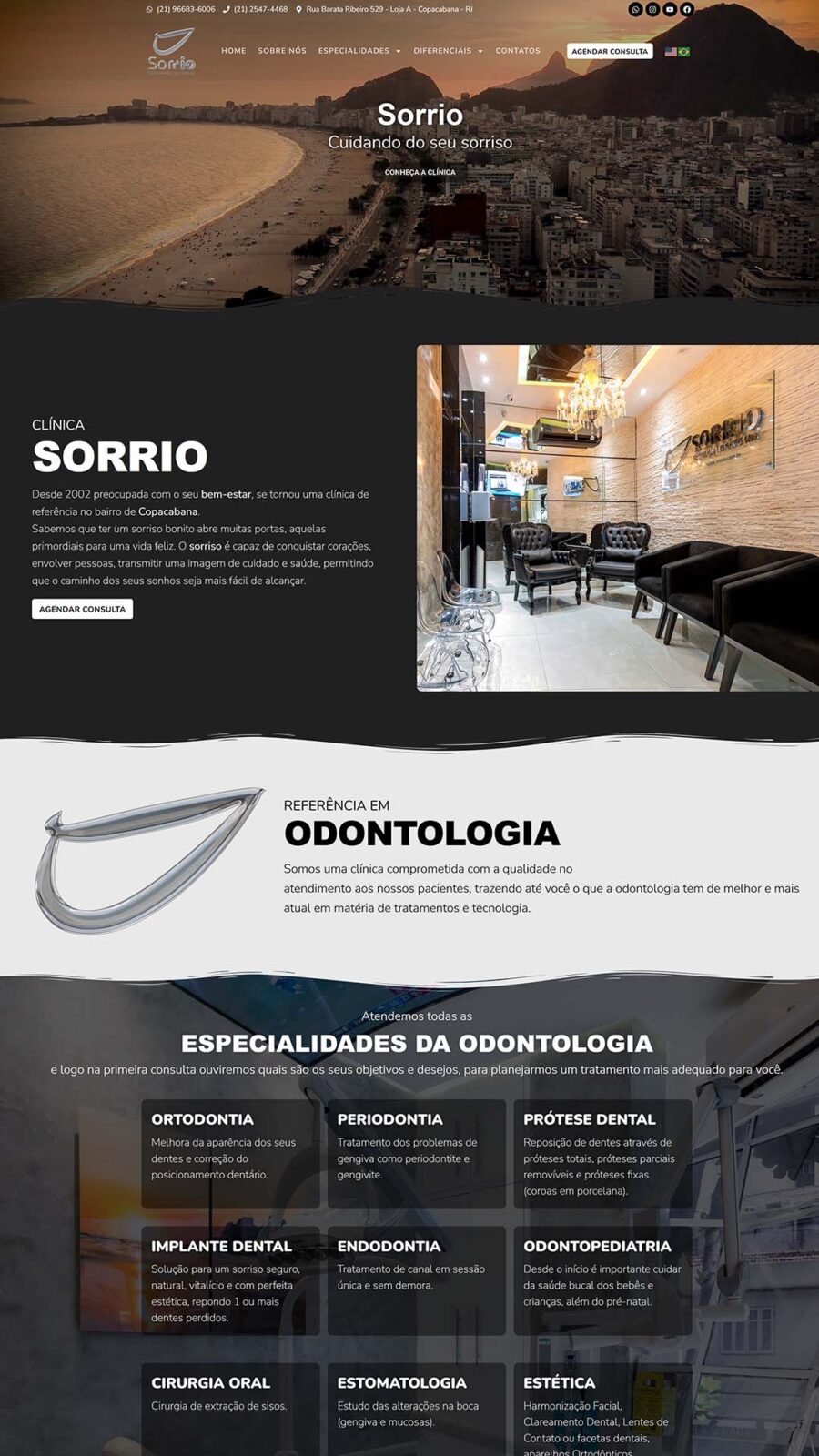 Criação de site para dentista