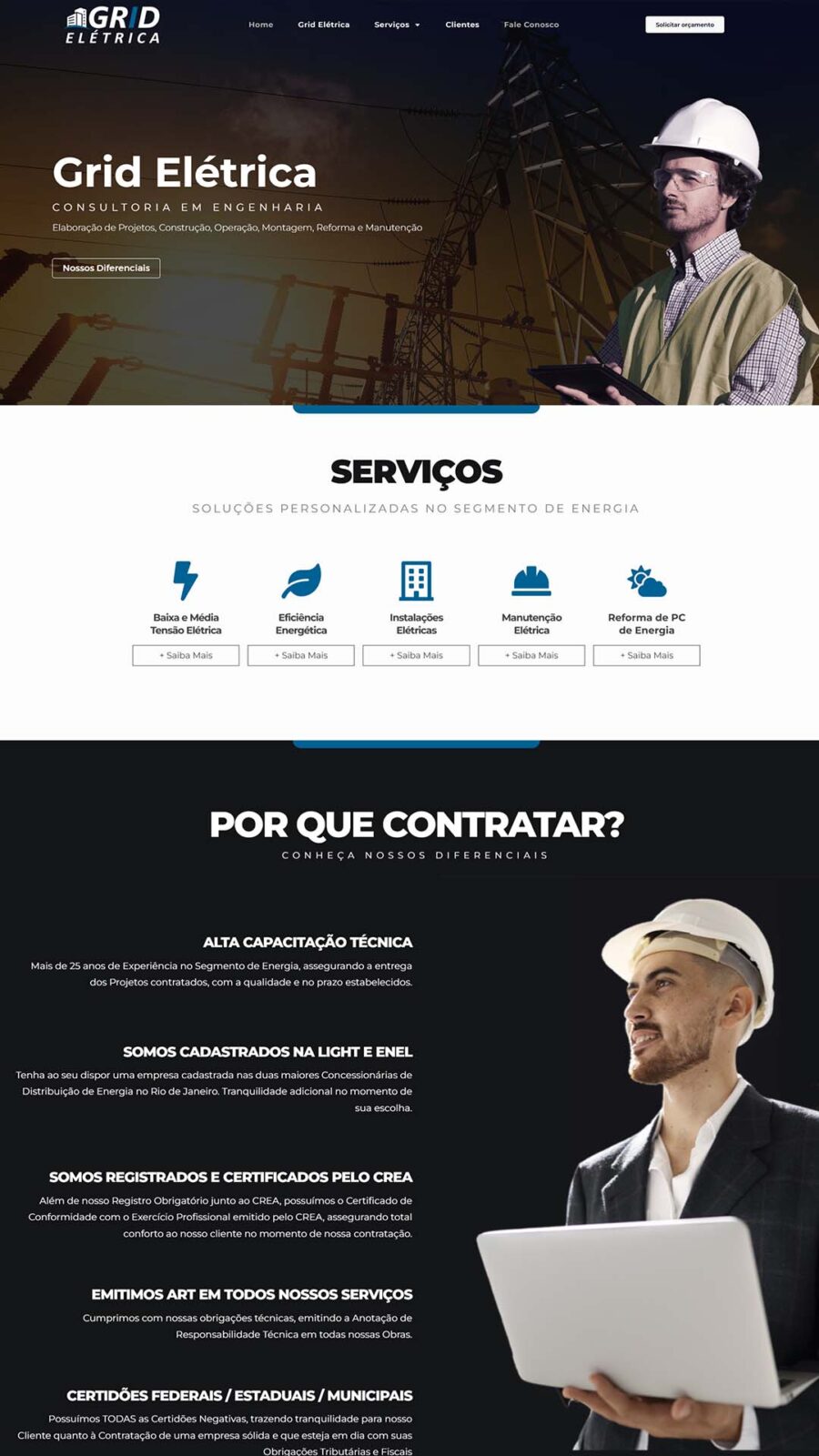 Criação de site engenharia