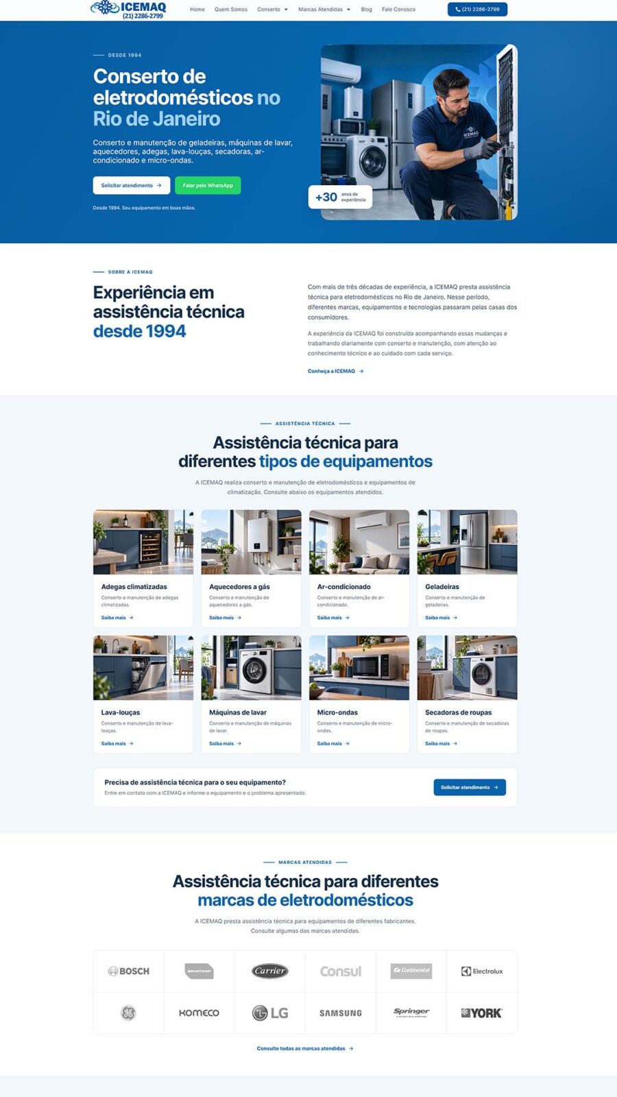Criação de site Assistência Técnica